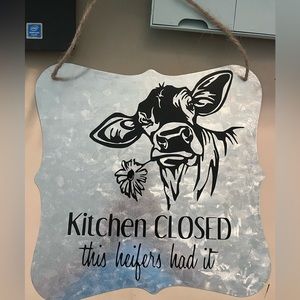 Custom made hanging sign
